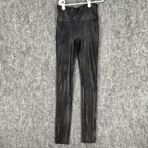 Spanx Leggings Womens S Black Faux Leather Pants Stretch Comfort‎